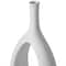 Uniquewise Contemporary White Ceramic Unique Shaped Flower Table Vase Centerpiece, 11 Inch QI004363.L.WT - alternate 6